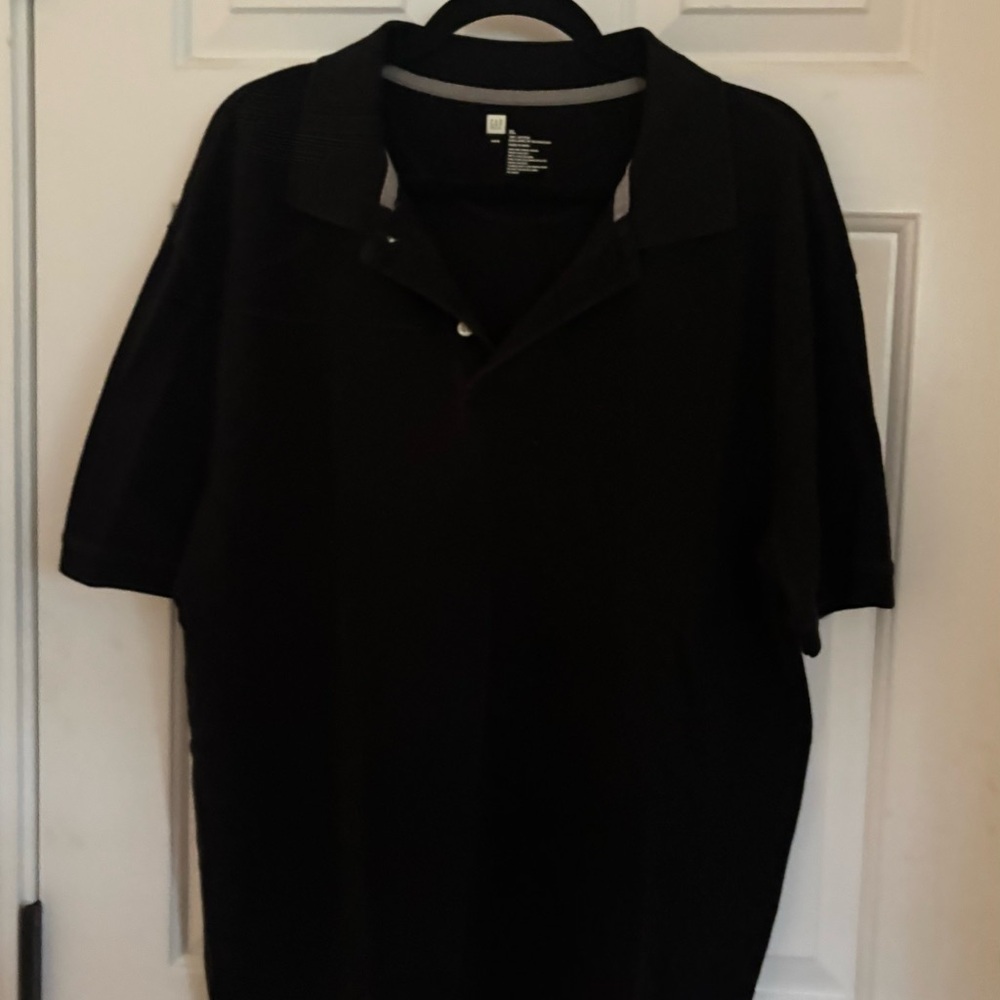 NWOT GAP Black Polo Shirt   SIZE XL